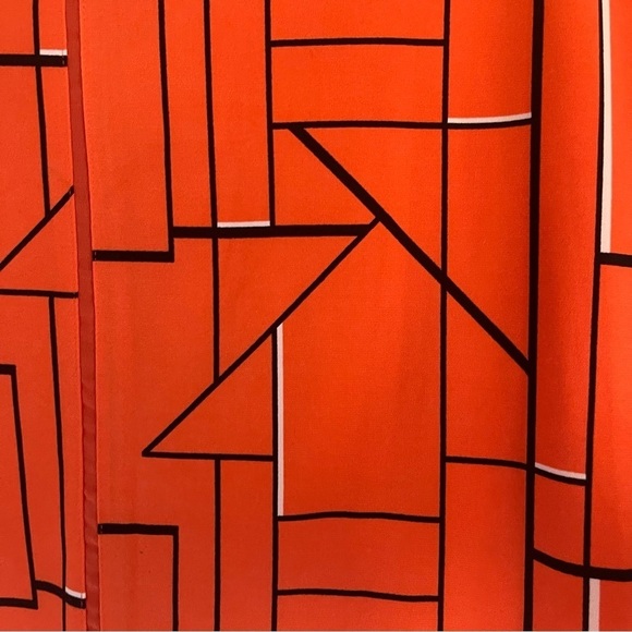 Worthington Sleeveless Orange Tiered Blouse Top Large Career Business Causal - Picture 3 of 9